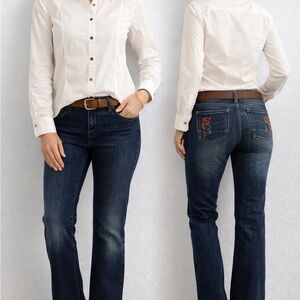 Tin Haul Bootcut Jeans Size 25 Regular Stretch Denim Embroidered Pockets